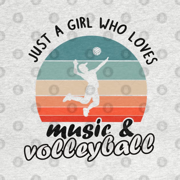 Women girls hobby music and volleyball girlfriend by FindYourFavouriteDesign